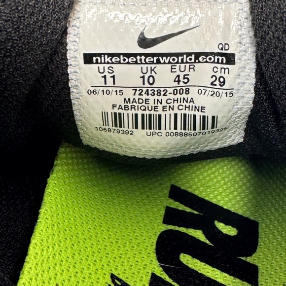 Nike Free Run 5.0 Men's Running Shoes Black Orange Athletic Sneakers Size 11 - Picture 9 of 9